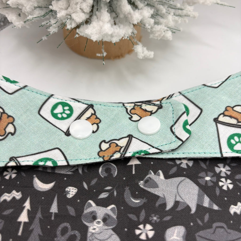 Foulard réversible XL Raton + Puppy café