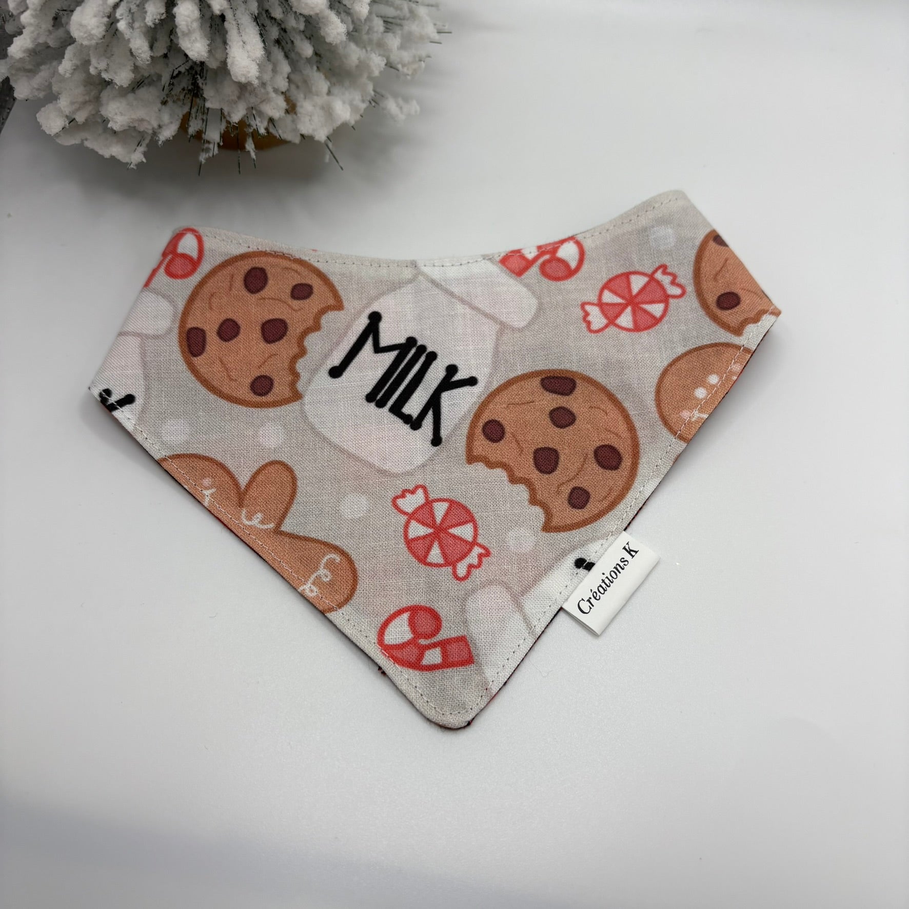 Foulard réversible XS - Biscuits