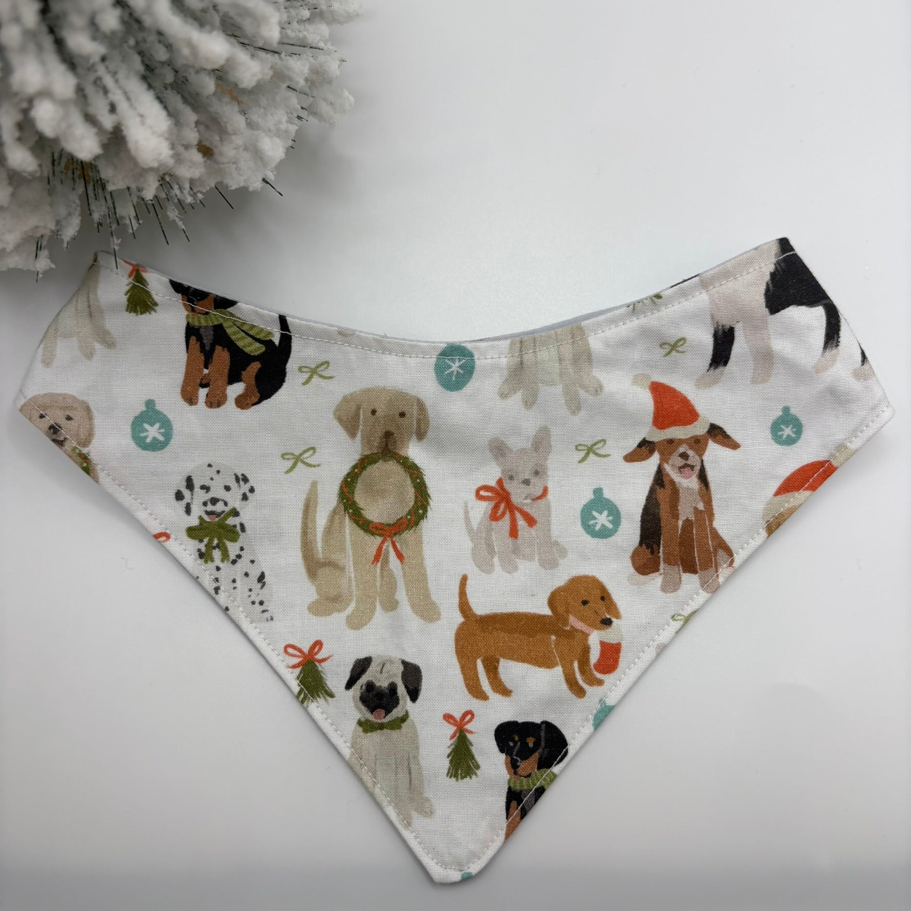 Foulard réversible Médium - Chien + Os