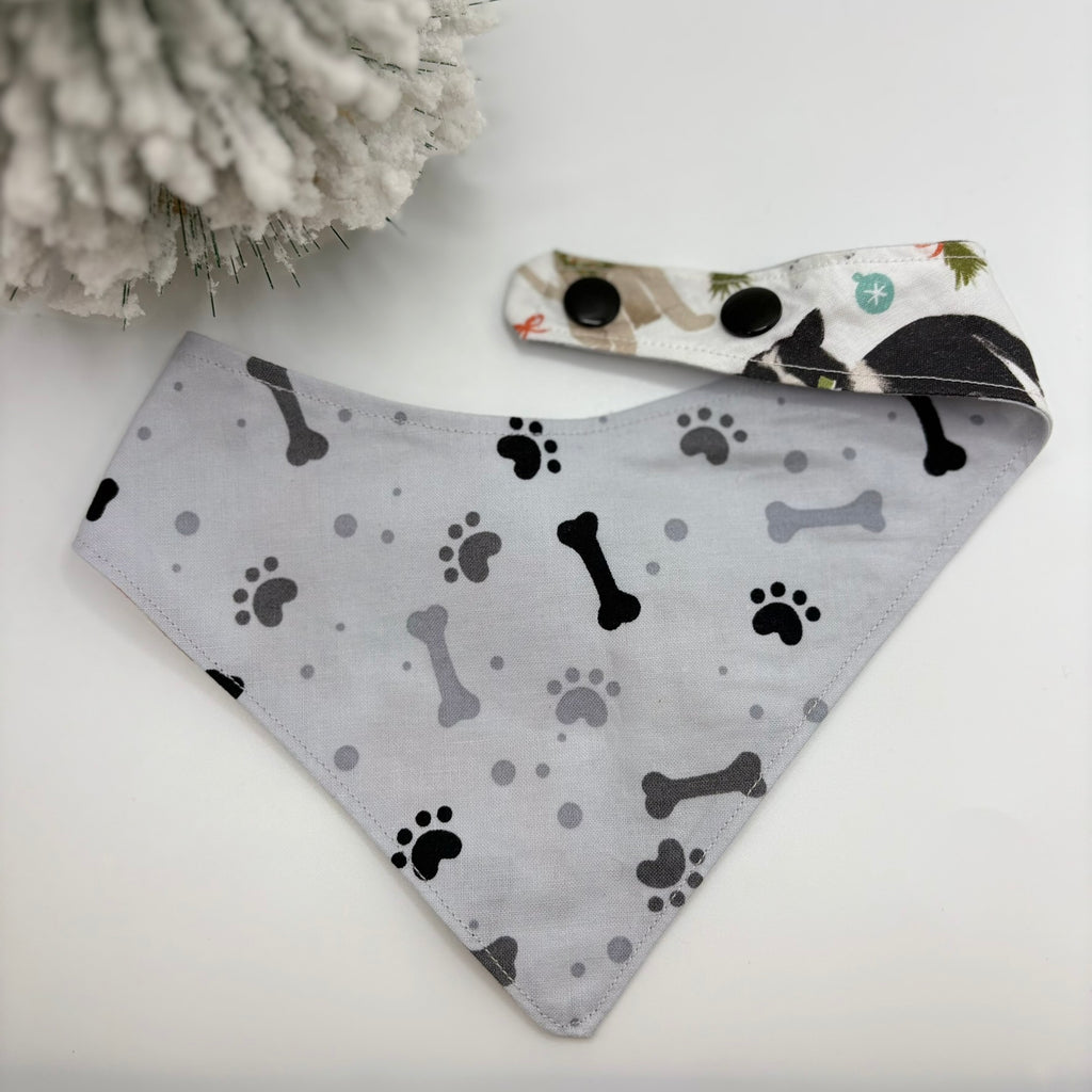 Foulard réversible Médium - Chien + Os