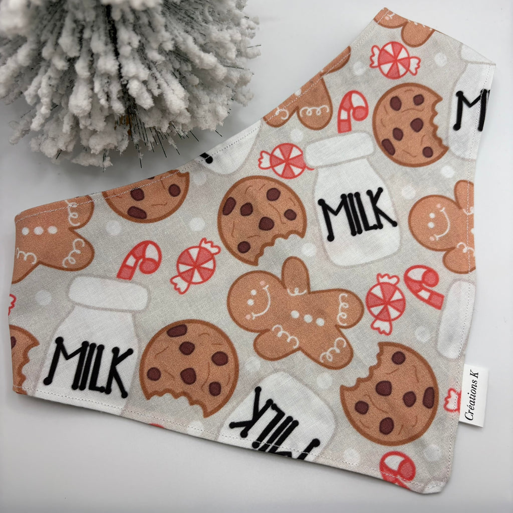 Foulard réversible XL - Biscuits + Village Noël