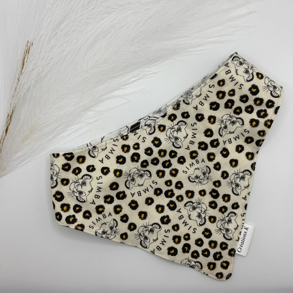 Foulard réversible Large - Simba + mickey