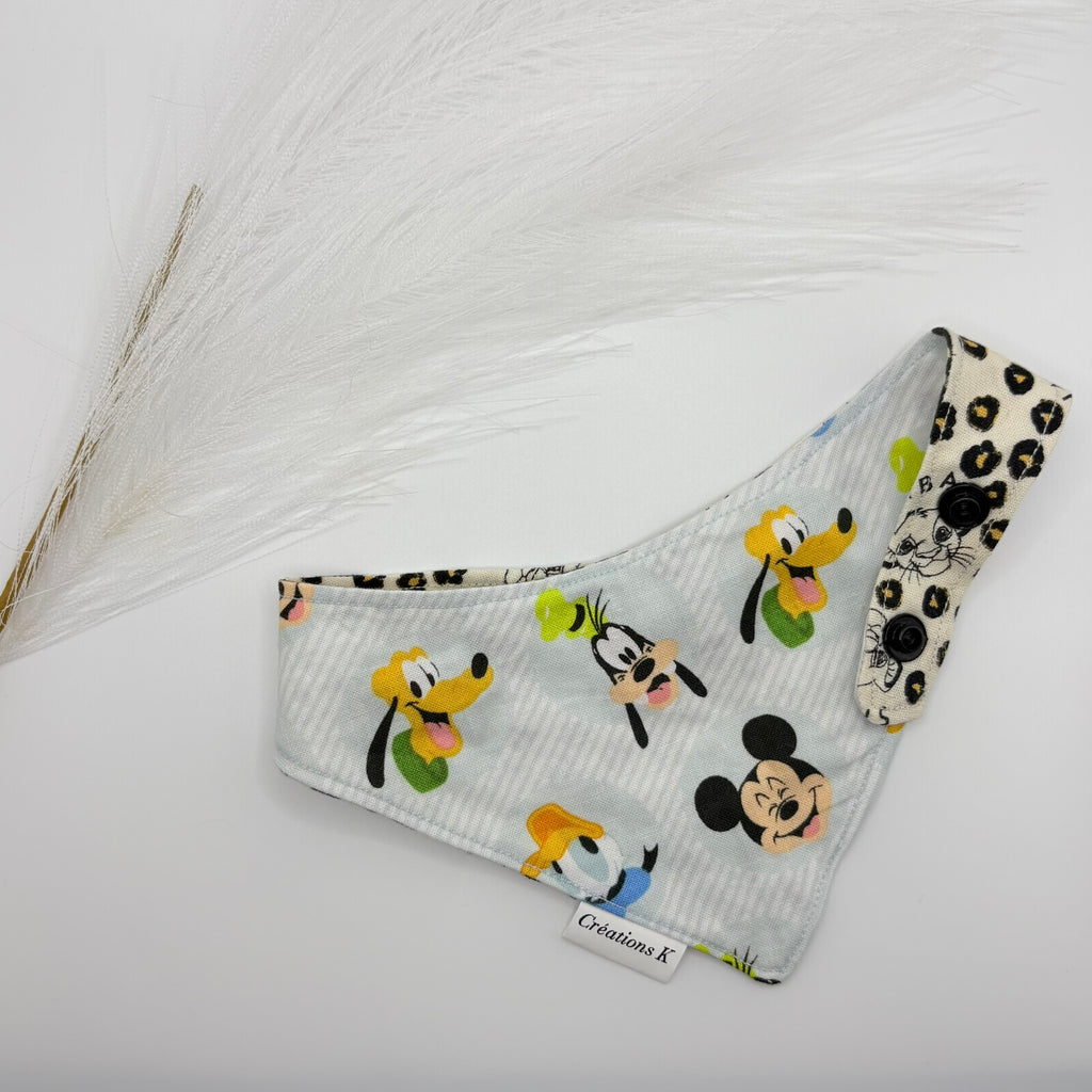 Foulard réversible Small - Mickey + Simba