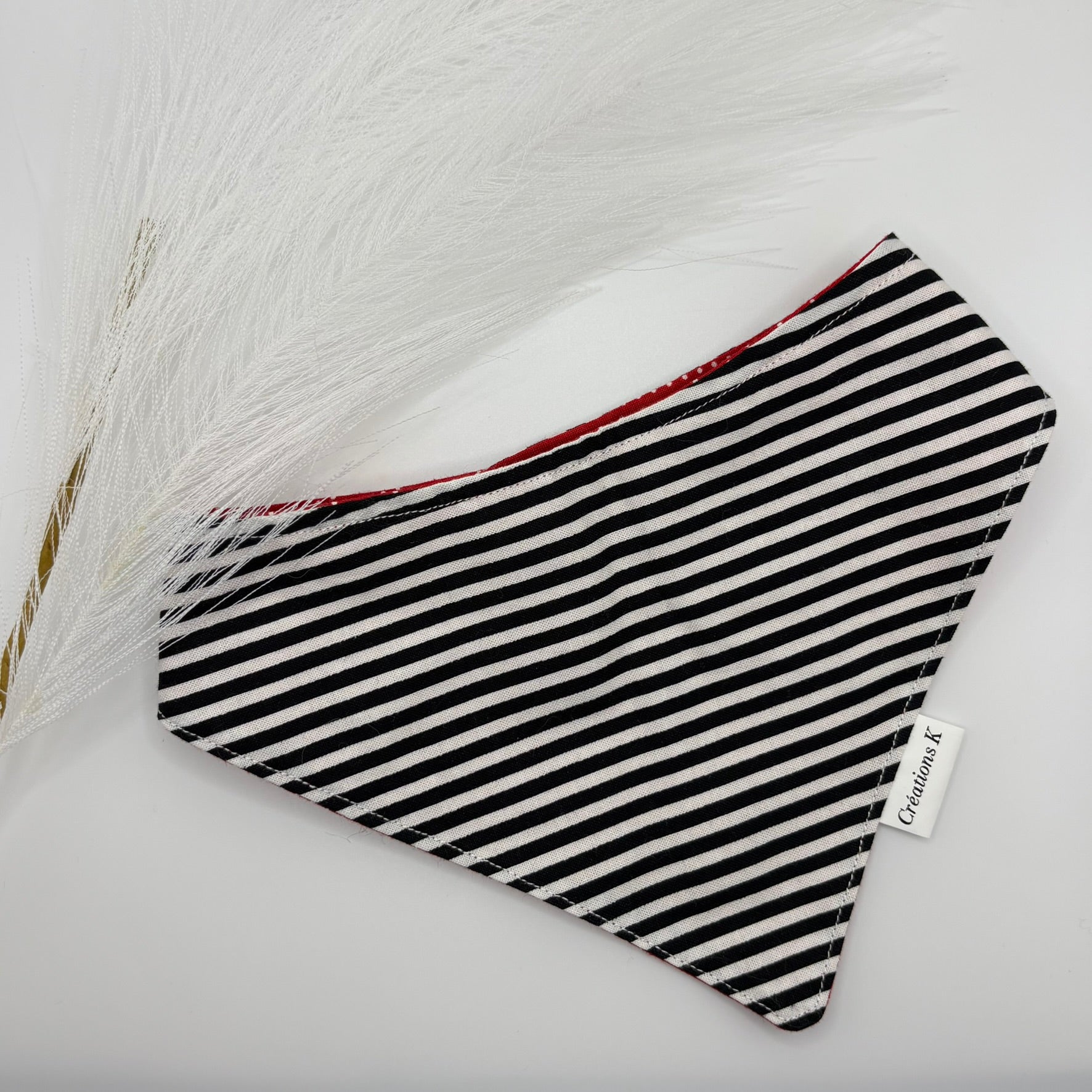 Foulard réversible Large - Pois + Ligné