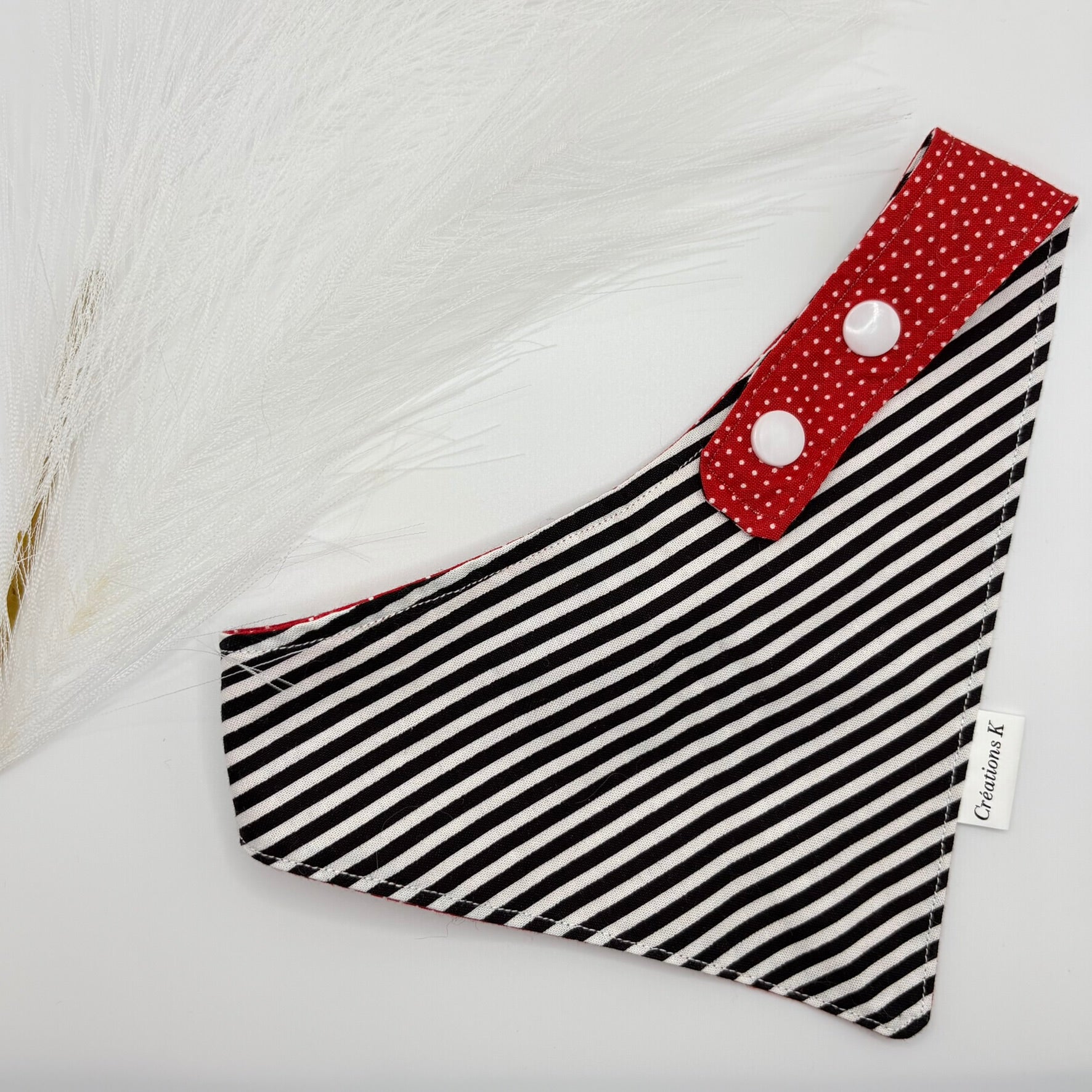 Foulard réversible Large - Pois + Ligné