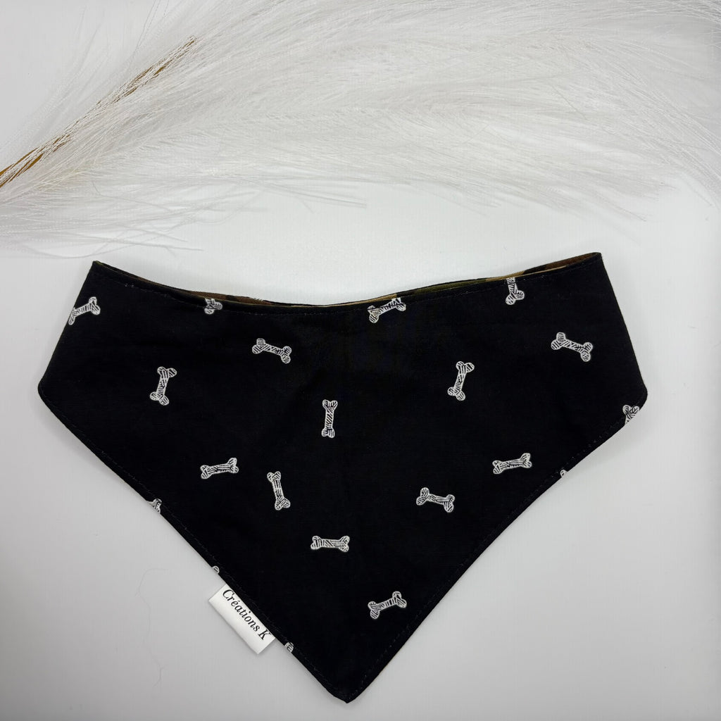 Foulard réversible Small - Panda + Os