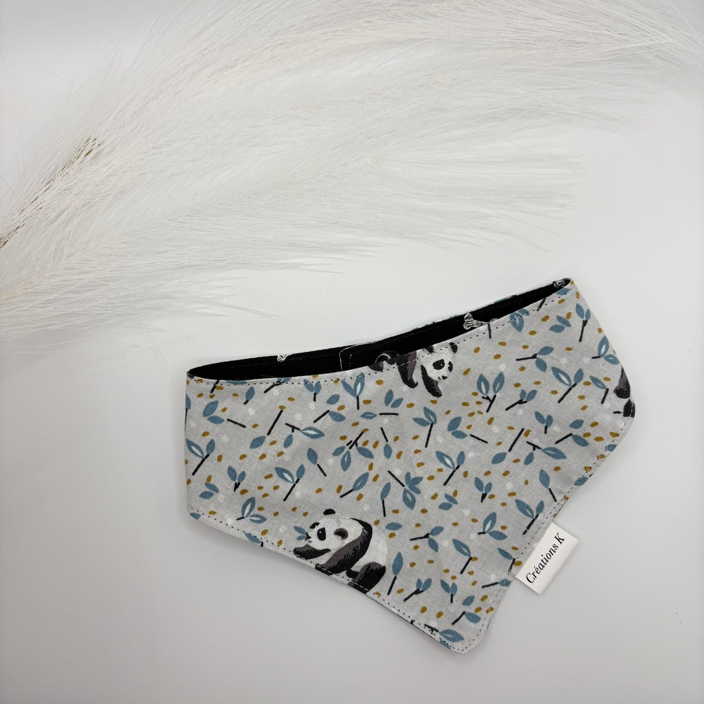 Foulard réversible Small - Panda + Os