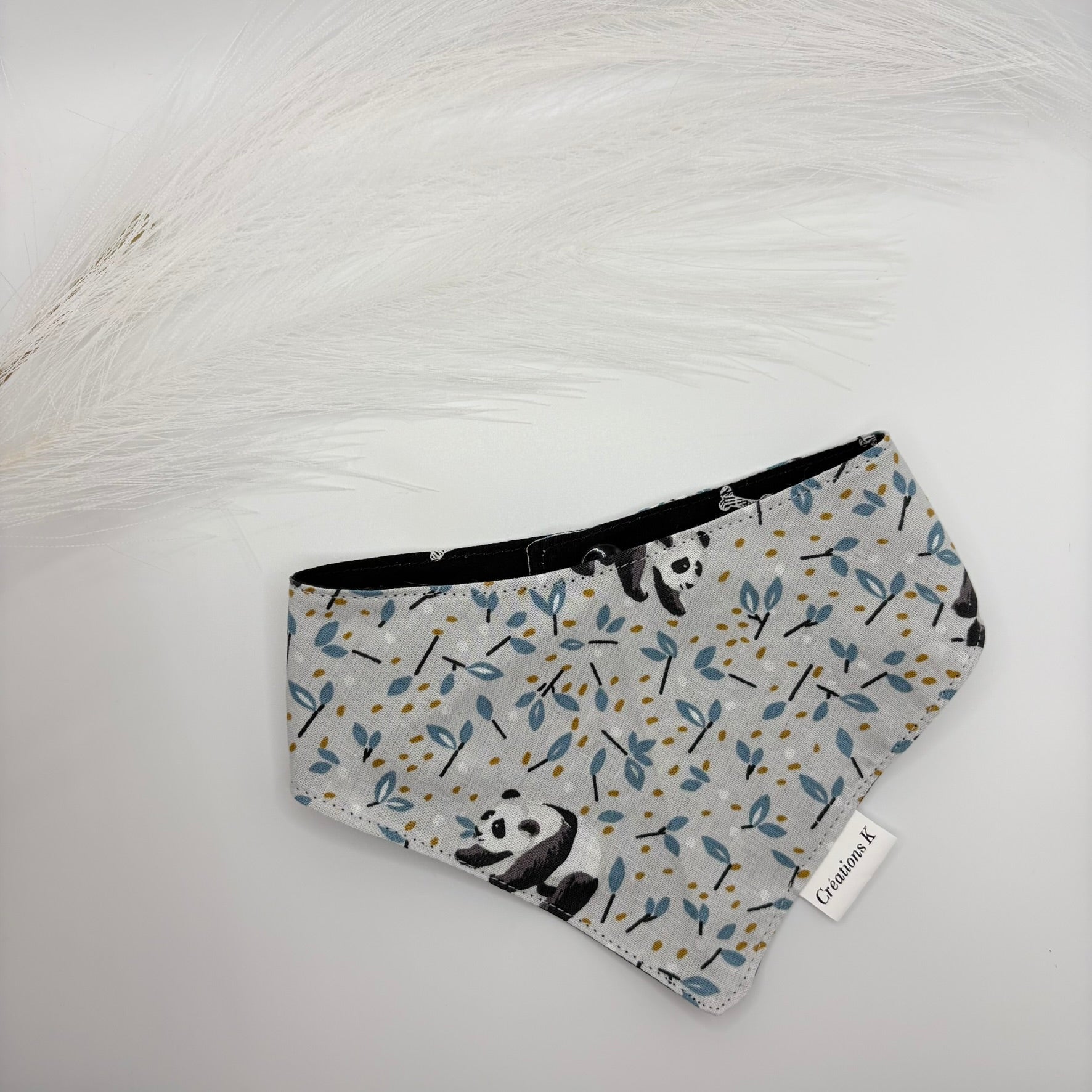 Foulard réversible Small - Panda + Os